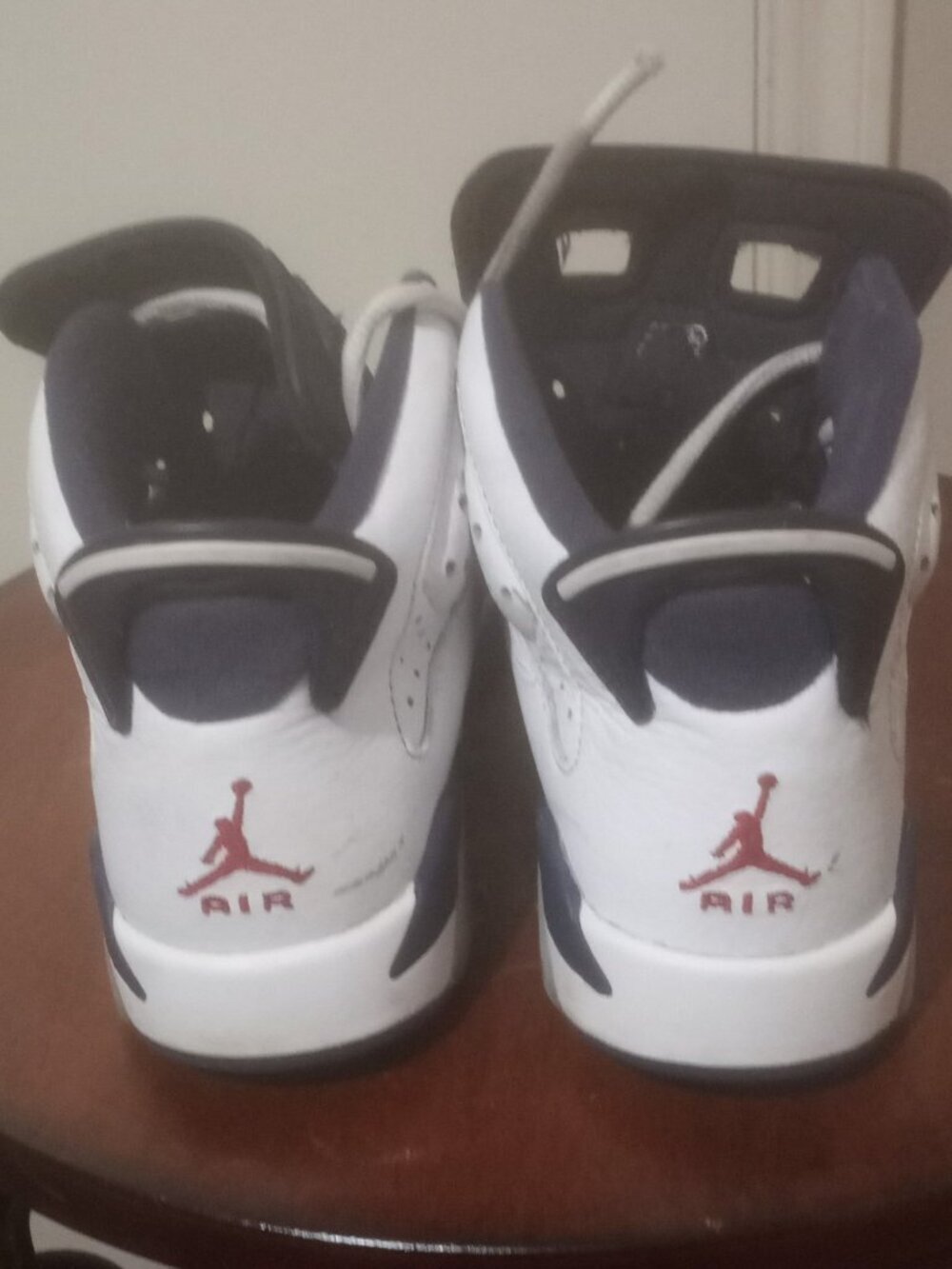 2024 Air Jordan 6 Retro Youth 4.5Y Olympic White/Midnight Navy (GS) 384665-164 - Picture 10 of 13